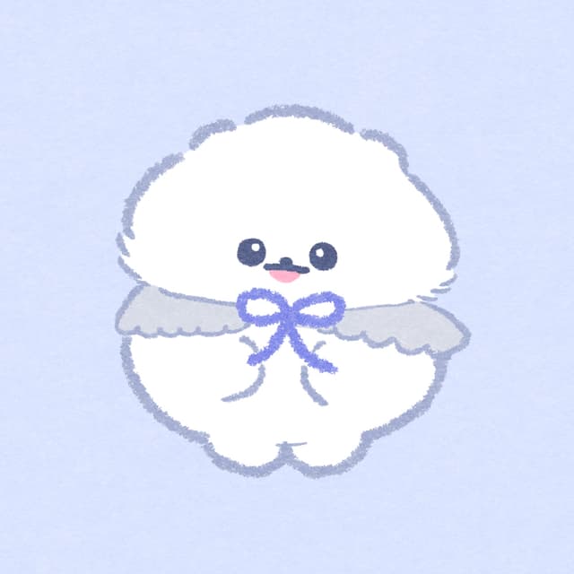 フリーアイコン ぽぽちとリボン