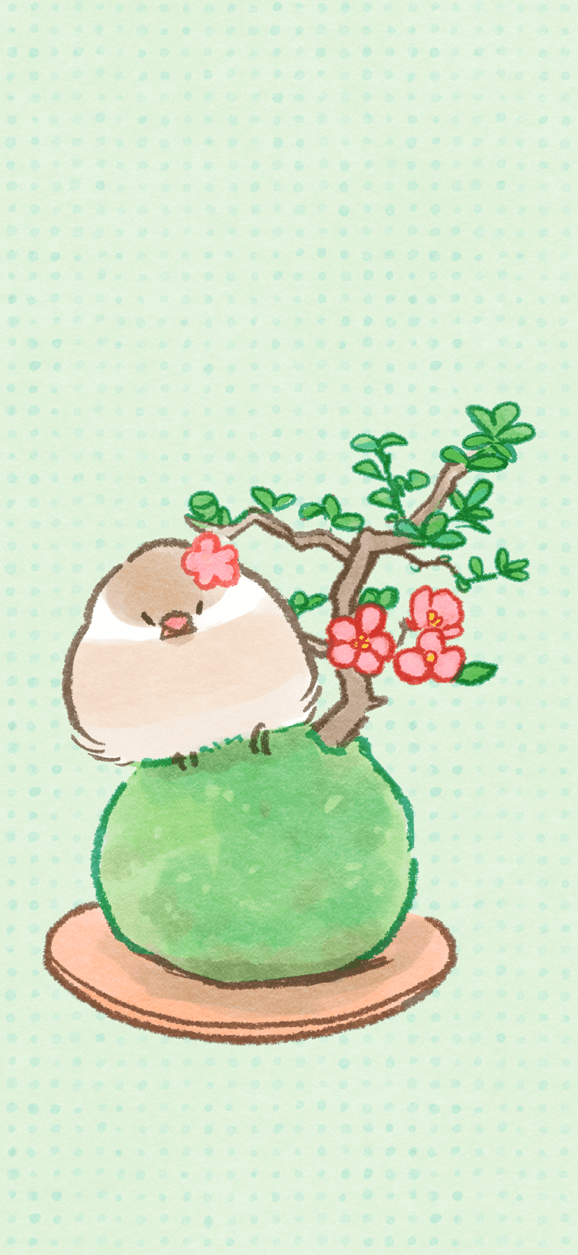 2026年3月 文鳥さん壁紙