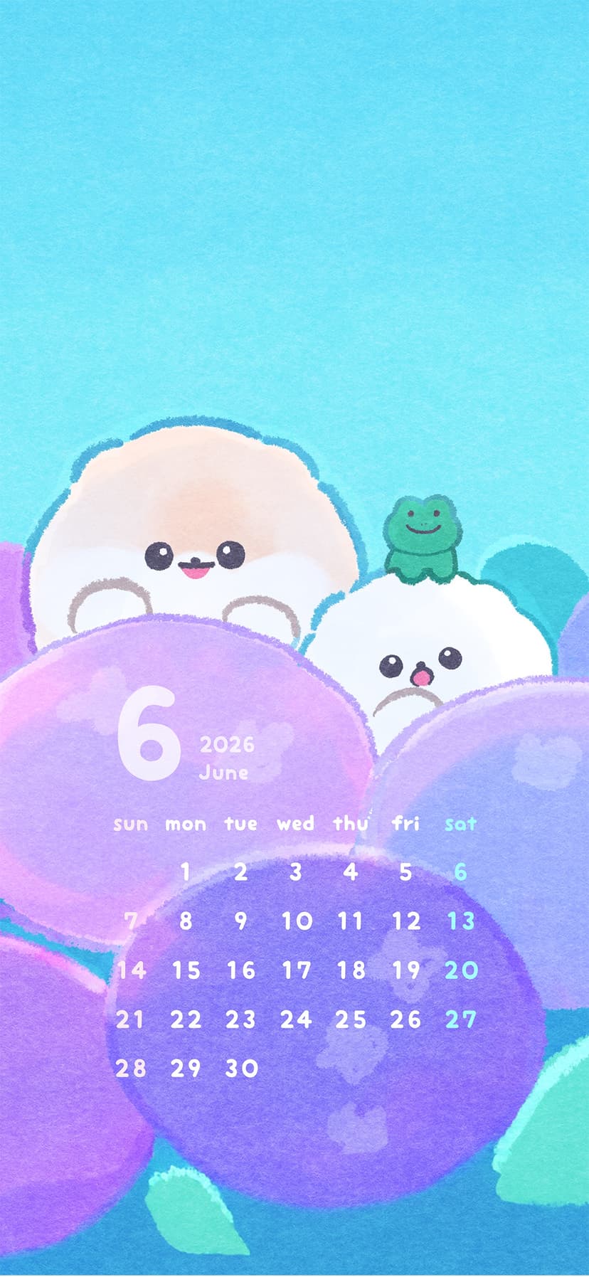 2026年6月 ぽぽちカレンダー