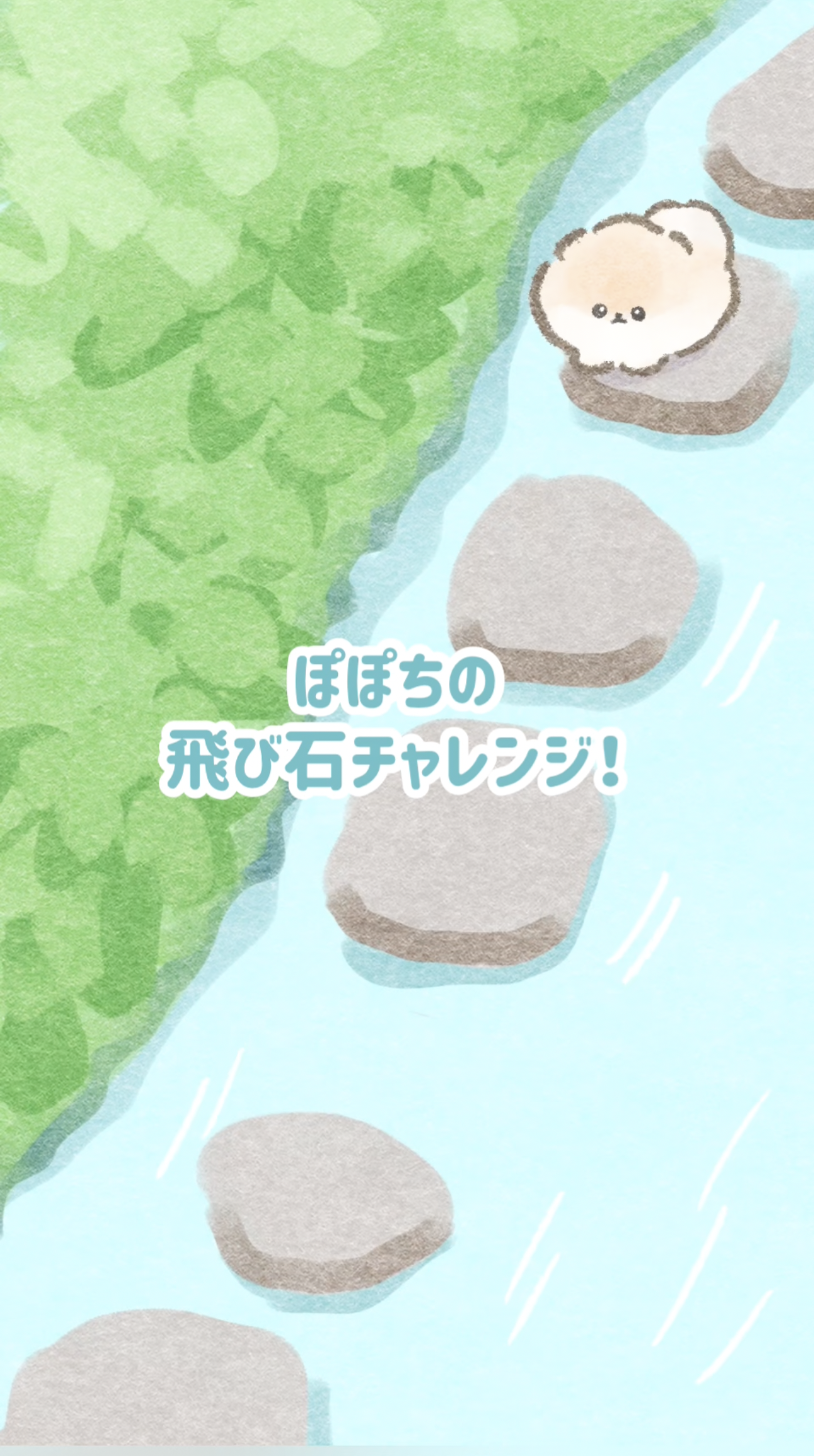 ぽぽちの飛び石チャレンジ！